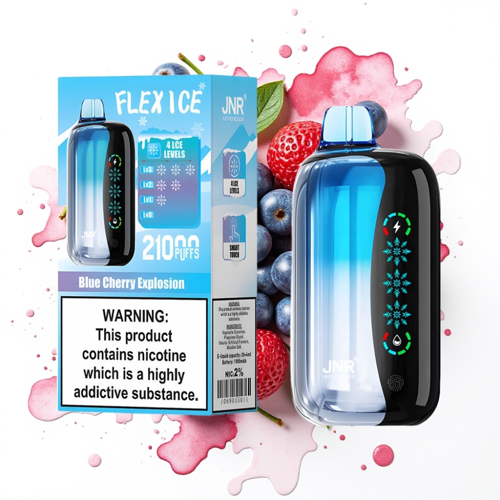 JNR Flex Ice 21000 Puffs Engangsdamp Blå Kirsebær Eksplosjon 26ml 5%