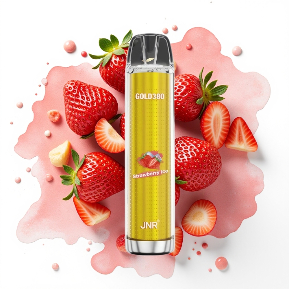 JNR Gold380 6000 Puffs Engangs Vape Jordbær Is – 6000 Puffs, 13ml