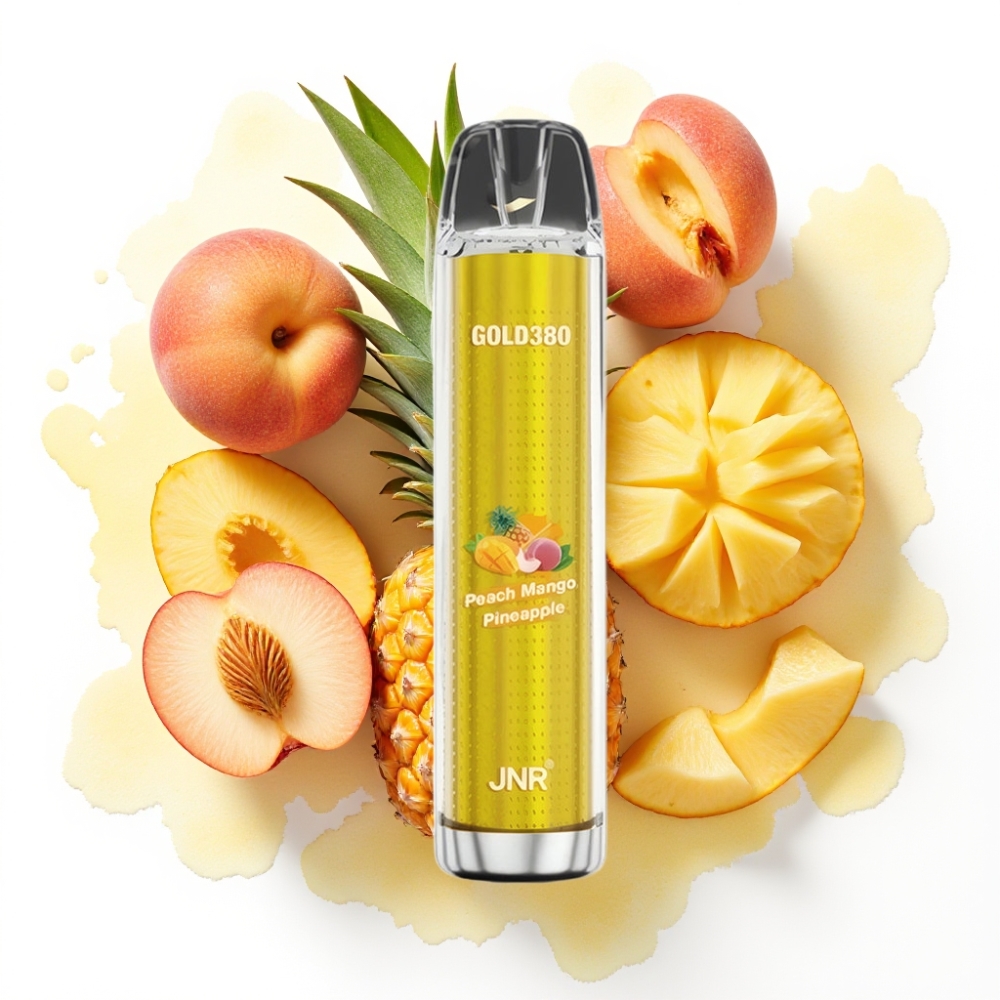JNR Gold380 6000 Puffs Engangsdamp Fersken Mango Ananas 1500mAh 13ml