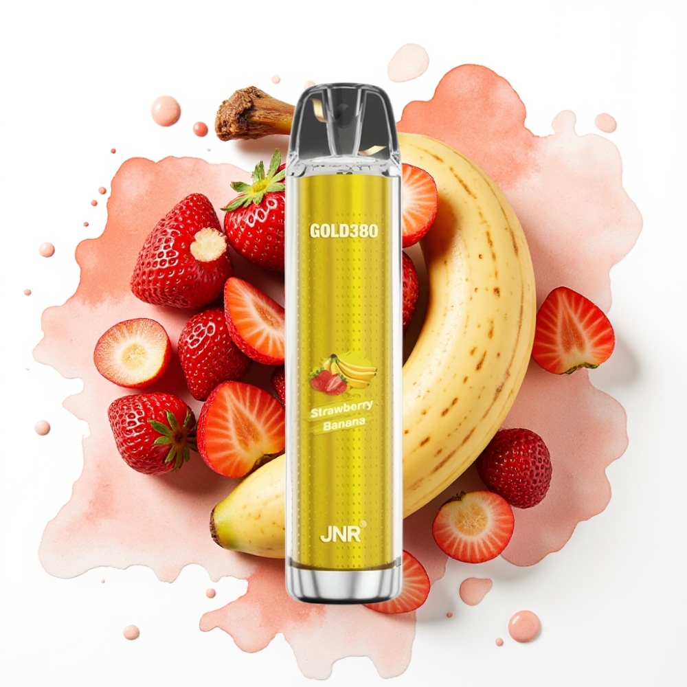 JNR Gold380 6000 Puffs Engangsdamp Jordbær Banan 1500mAh 13ml