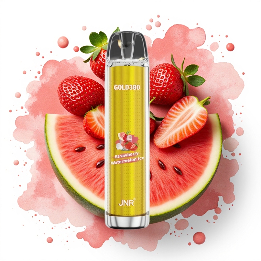 JNR Gold380 6000 Puffs Engangsvaper Jordbær Vannmelon Is 1500mAh 13ml