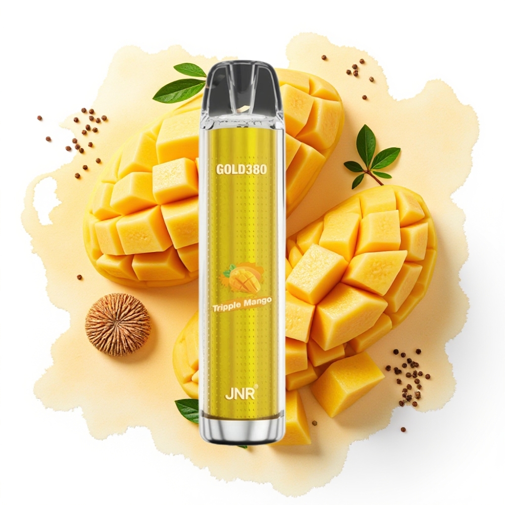 JNR Gold380 6000 Puffs Engangsvaper Trippel Mango – 13ml, 1500mAh, 1.0ohm
