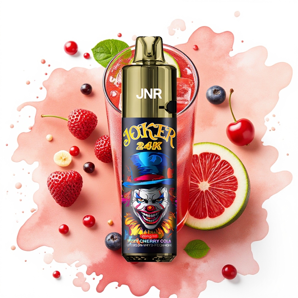 JNR Joker 24K Puffs Disposable Vape Frisk Kirsebær Cola – 24000 Puffs, 2% Nikotin, 800mAh