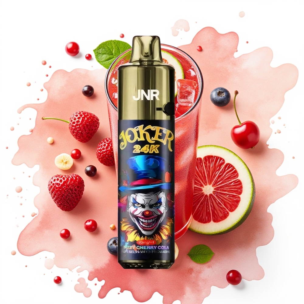 JNR Joker 24K Puffs Disposable Vape Frisk Kirsebær Cola – 24000 Puffs, 2% Nikotin, 800mAh