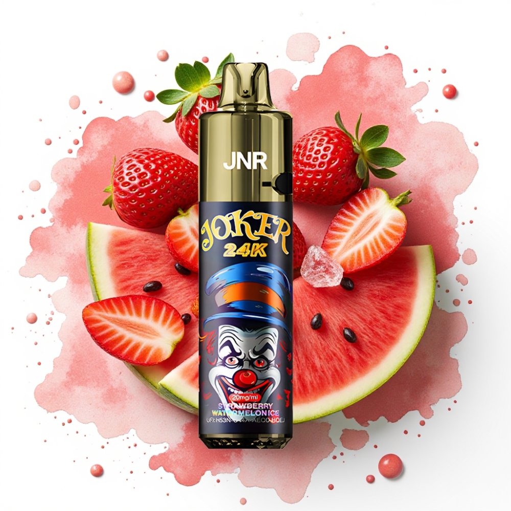 JNR Joker 24K Puffs Disposable Vape Jordbær Vannmelon Is 2+10ml 800mAh 24000 Puffs