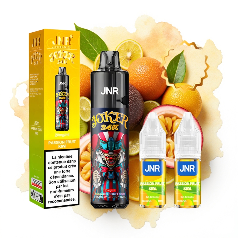 JNR Joker 24K Puffs Disposable Vape Pasjonsfrukt Kiwi 10ml 800mAh 24000 Puffs