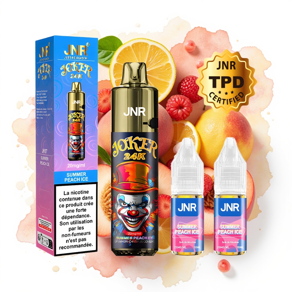 JNR Joker 24K Puffs Engangsdamp Sommerfersken Is 10ml 800mAh 24000 Puffs