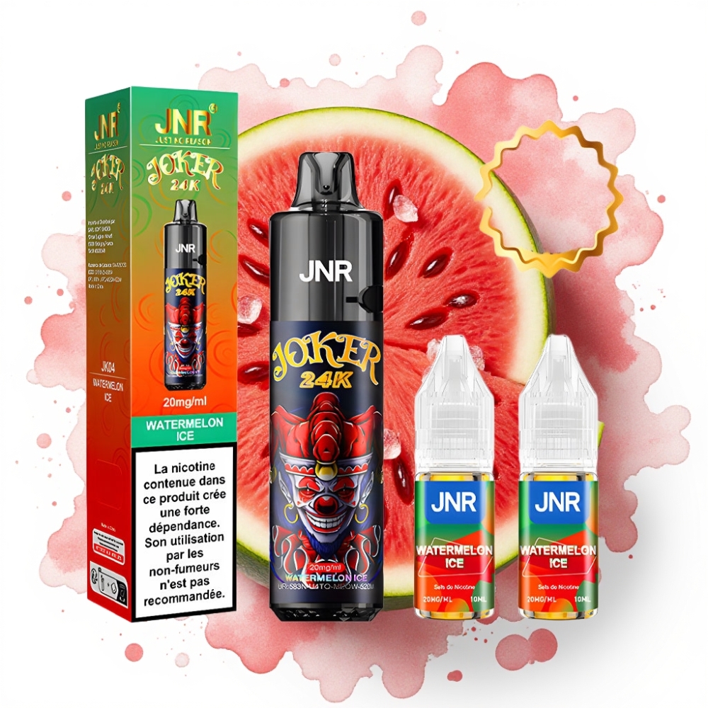 JNR Joker 24K Puffs Engangsvaper Vannmelon Is 2+10ml 800mAh 24000 Puff