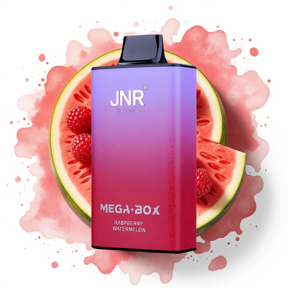 JNR Mega Box 25000 Puffs Engangs Vape Bringebær Vannmelon – 30ml, 850mAh, Type-C