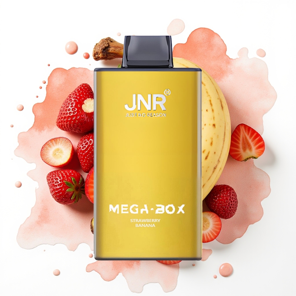 JNR Mega Box 25000 Puffs Engangsdamper Jordbær Banan 30ml 850mAh