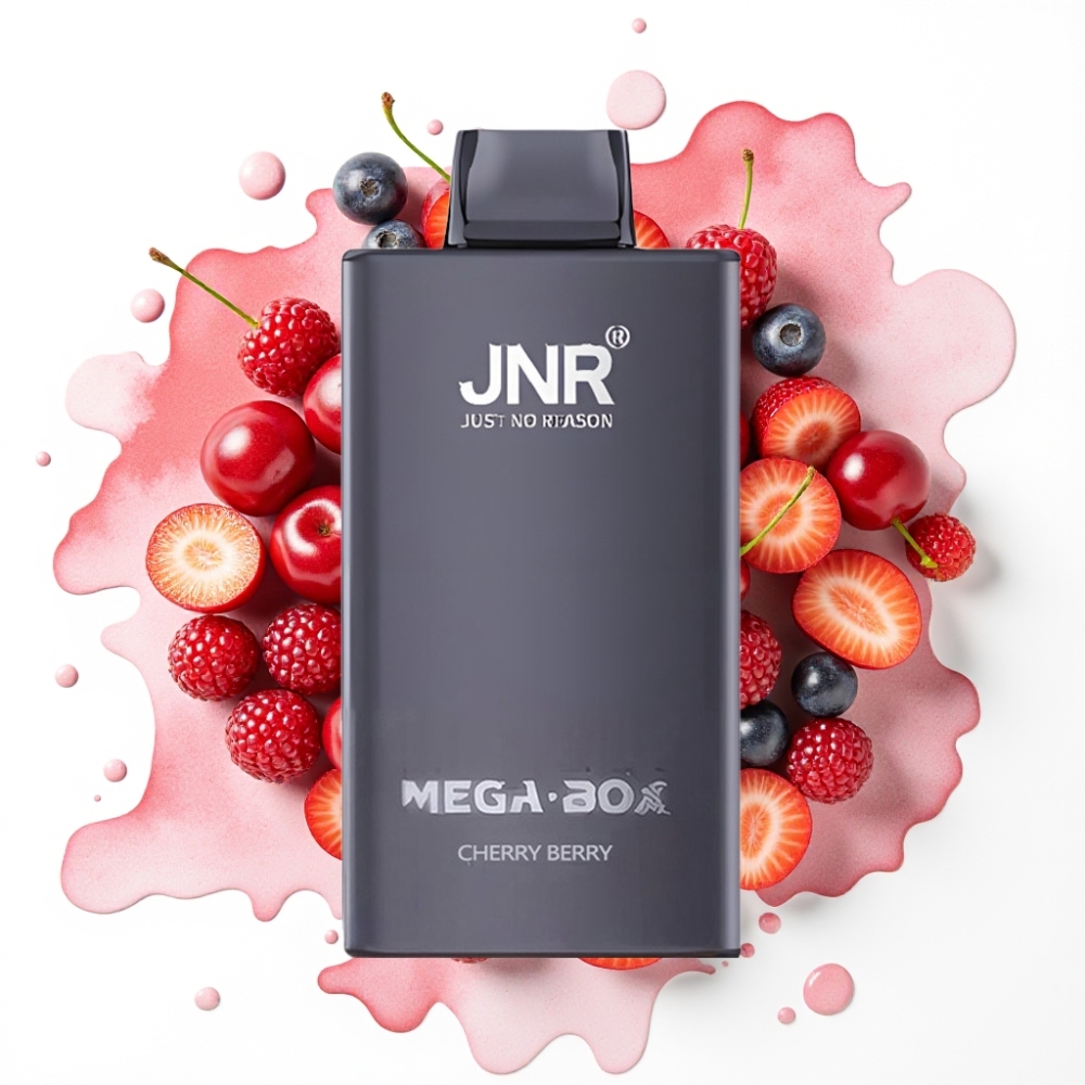 JNR Mega Box 25000 Puffs Engangsvaper Kirsebær & Bær – 30ml, 850mAh, Type-C