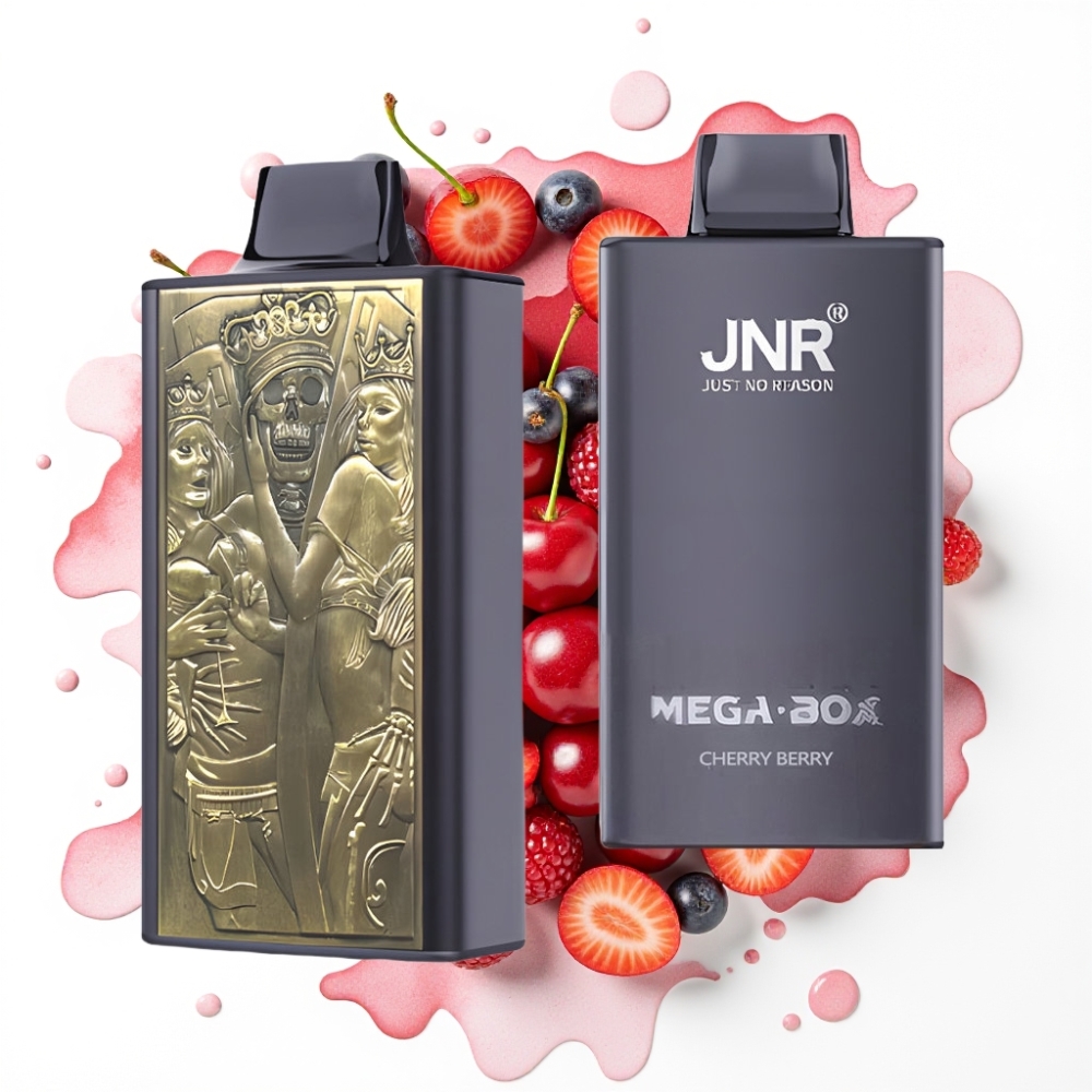 JNR Mega Box 25000 Puffs Engangsvaper Kirsebær & Bær – 30ml, 850mAh, Type-C