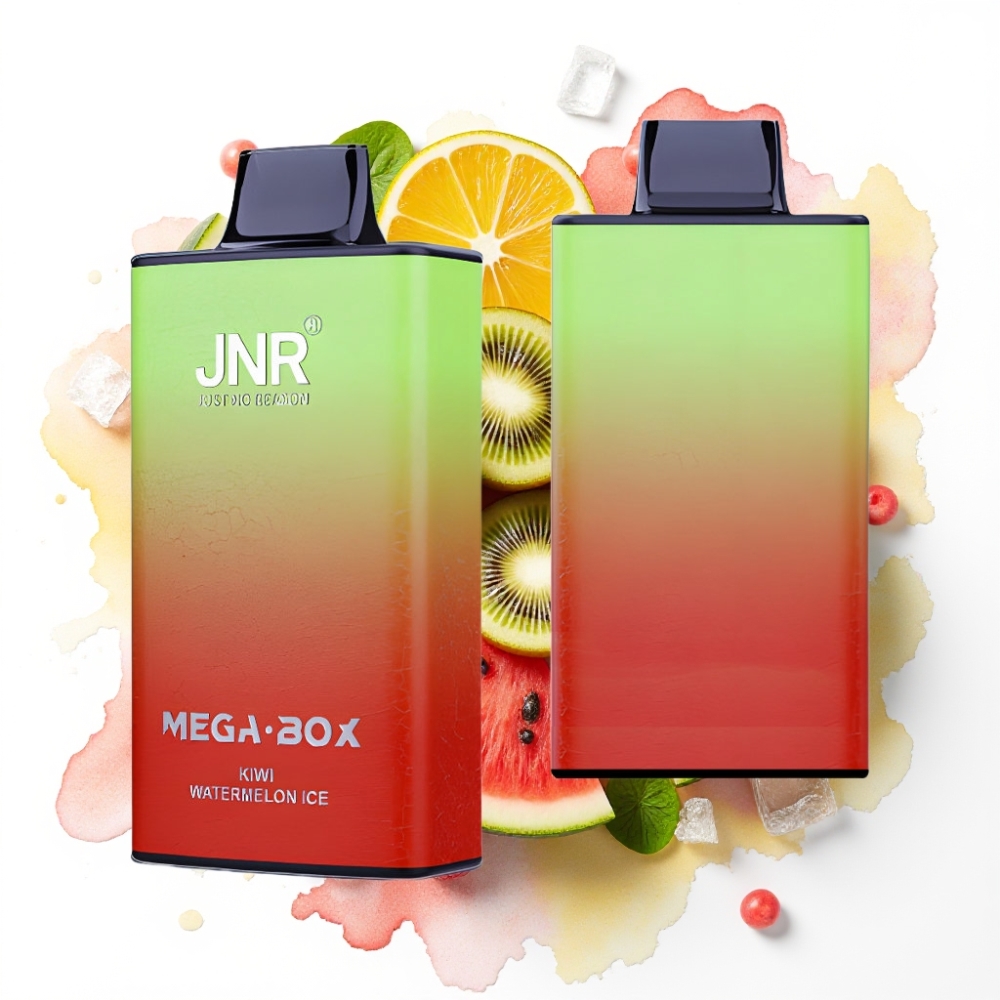 JNR Mega Box 25000 Puffs Engangsvaper Kiwi Vannmelon Is – 30ml, 850mAh, Type-C