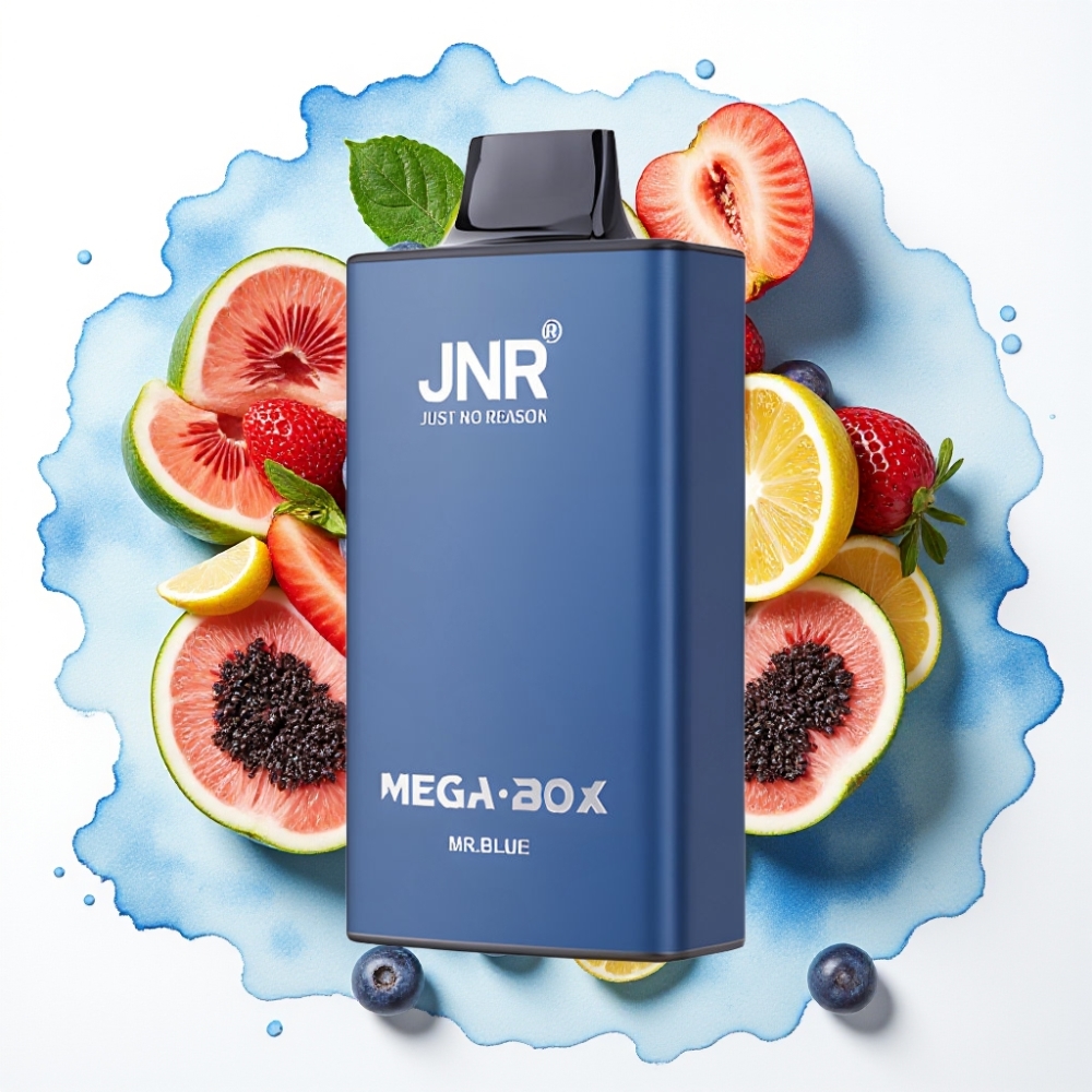 JNR Mega Box 25000 Puffs Engangsvaper Mr Blå – 30ml, 850mAh, Type-C