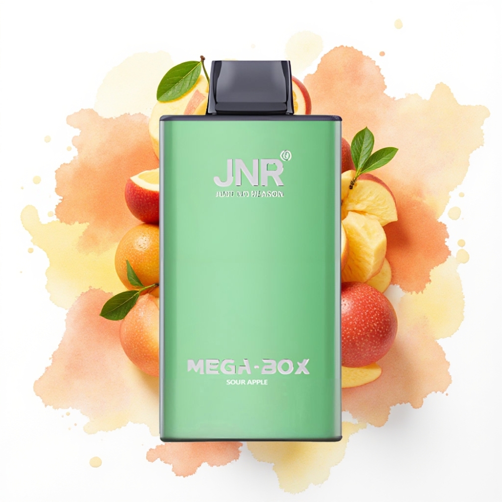 JNR Mega Box 25000 Puffs Engangsvaper – Sur Eple, 30ml, 850mAh