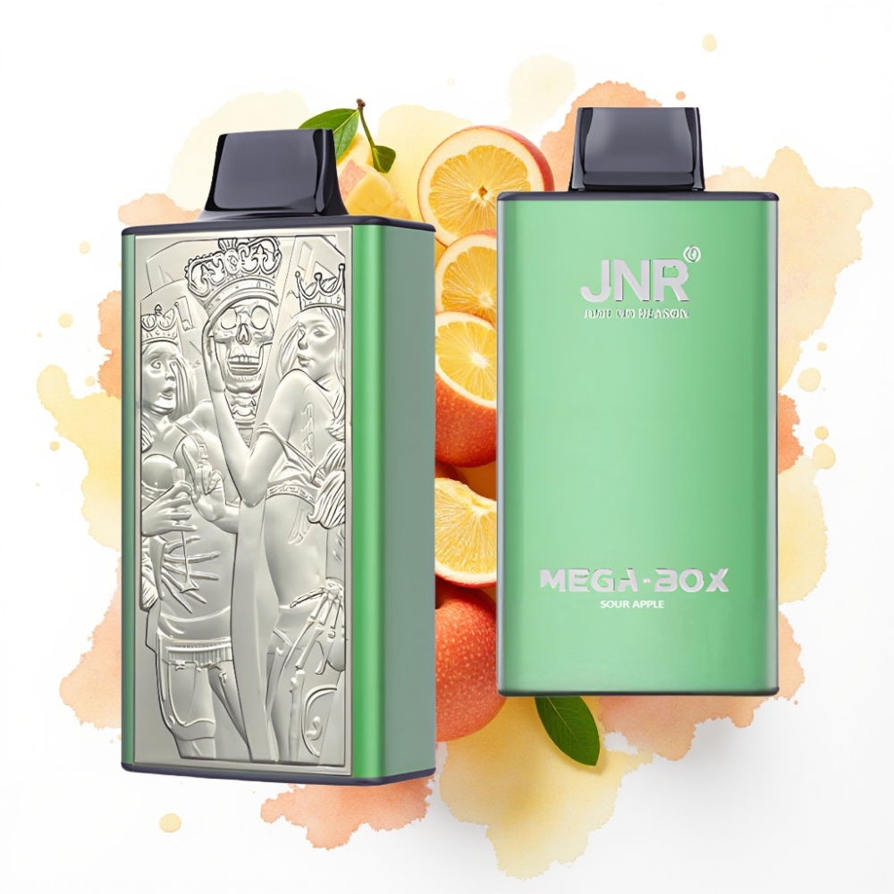 JNR Mega Box 25000 Puffs Engangsvaper – Sur Eple, 30ml, 850mAh