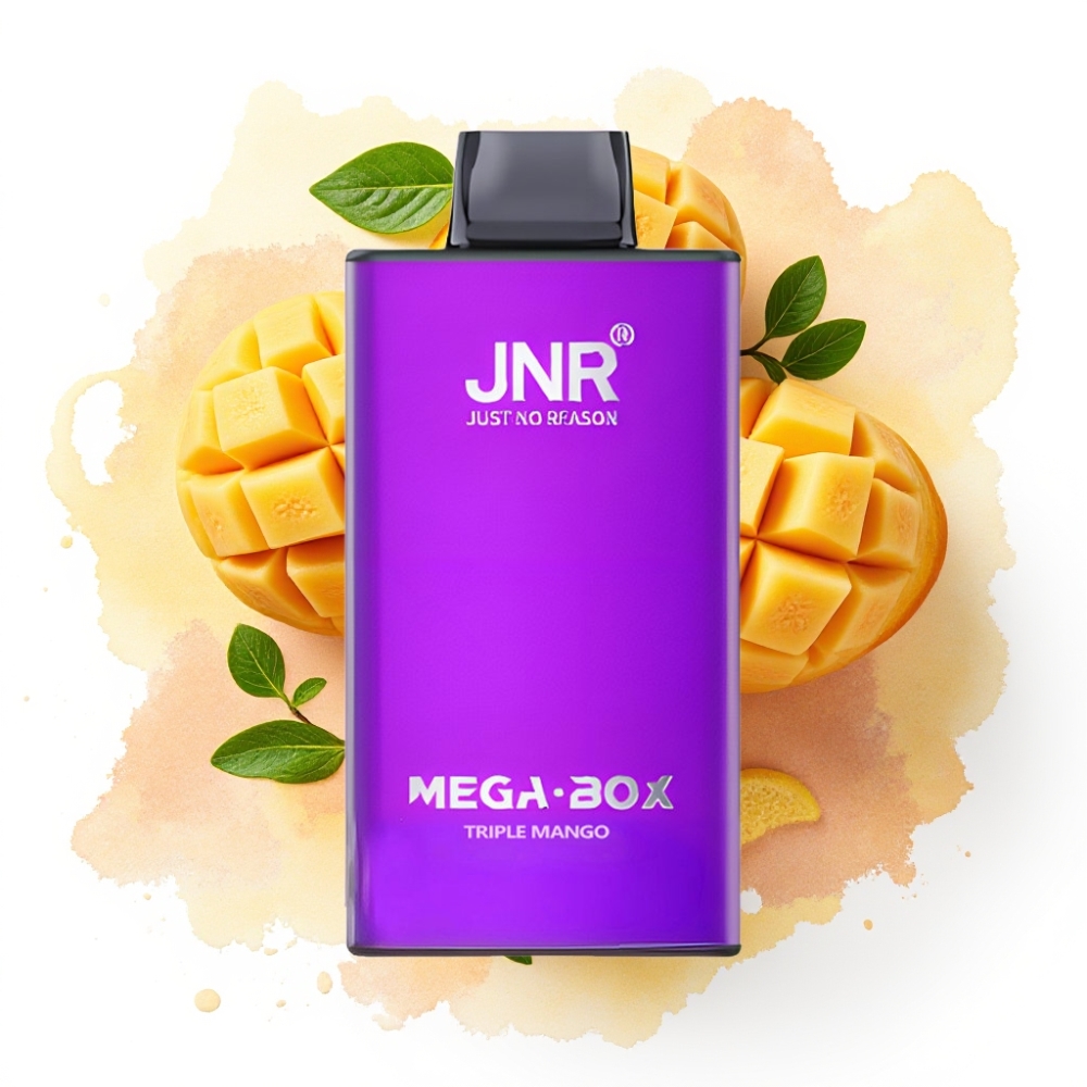 JNR Mega Box 25000 Puffs Engangsvaper Triple Mango – 30ml, 850mAh, Type-C