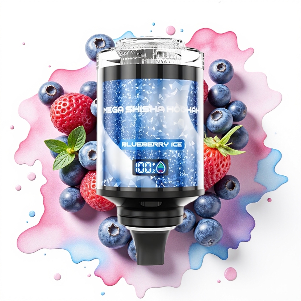 JNR Mega Shisha Hookah 100K Desktop Blåbær Is 60ml 2200mAh