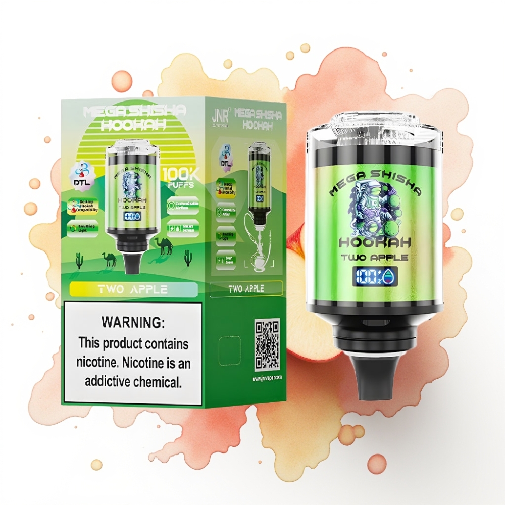 JNR Mega Shisha Hookah Desktop Compatibility To Epler – 100K puffs, 60ml, 2200mAh