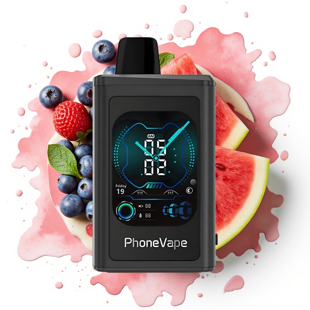 JNR PhoneVape 30000 puffs Engangsdamp Blåbær Vannmelon, 850mAh, 2%/5% nikotin