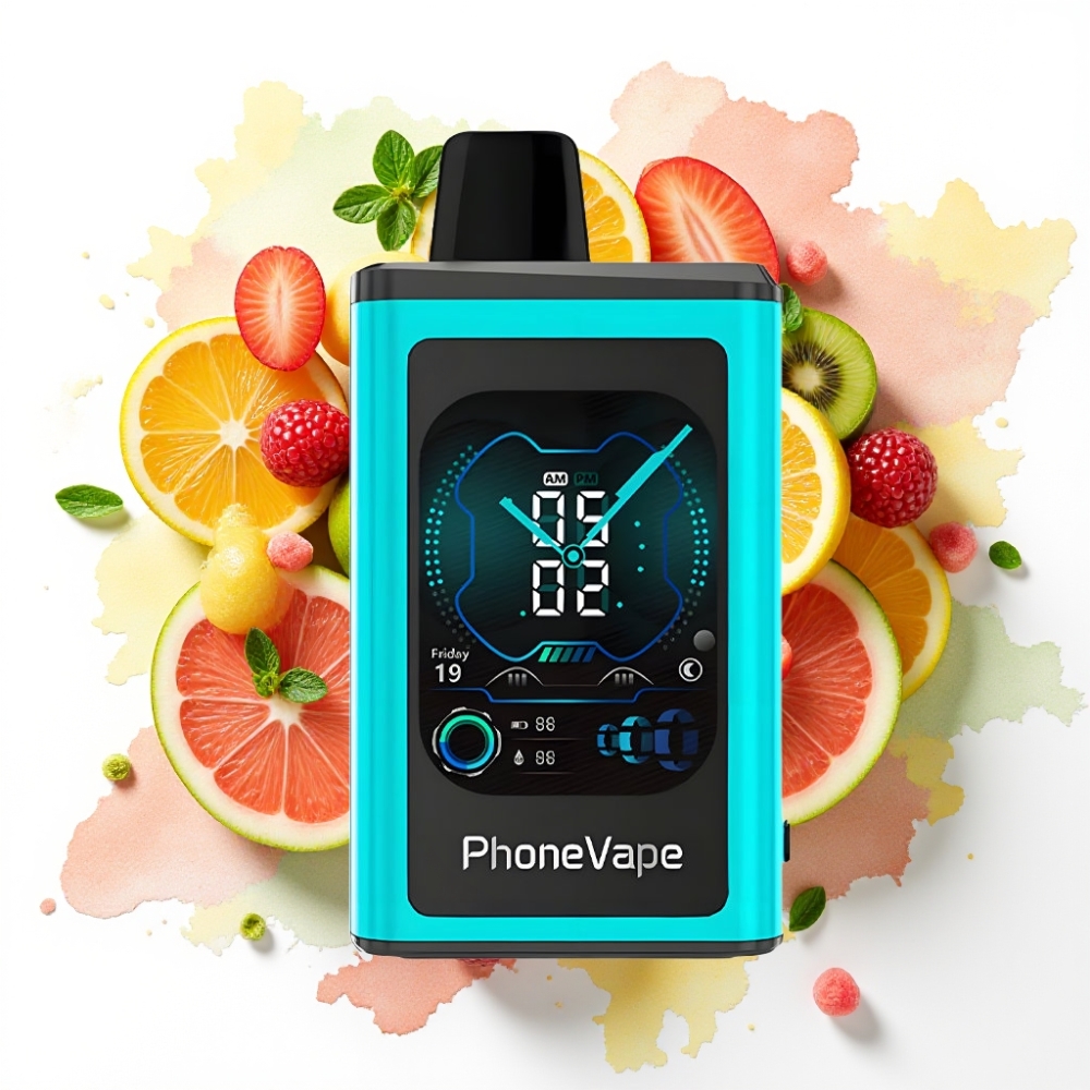 JNR PhoneVape 30000 puffs Engangsvaper Miami Mynte – 850mAh, Turbo Mode, Justerbar Luftstrøm