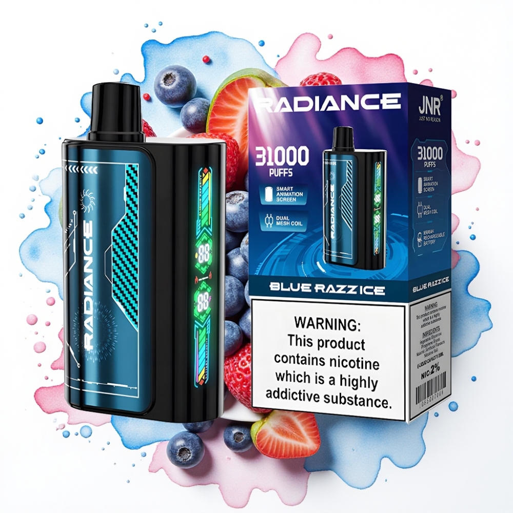 JNR Radiance 31000 Puffs Disposable Vape BLÅBÆR IS 28ml 950mAh