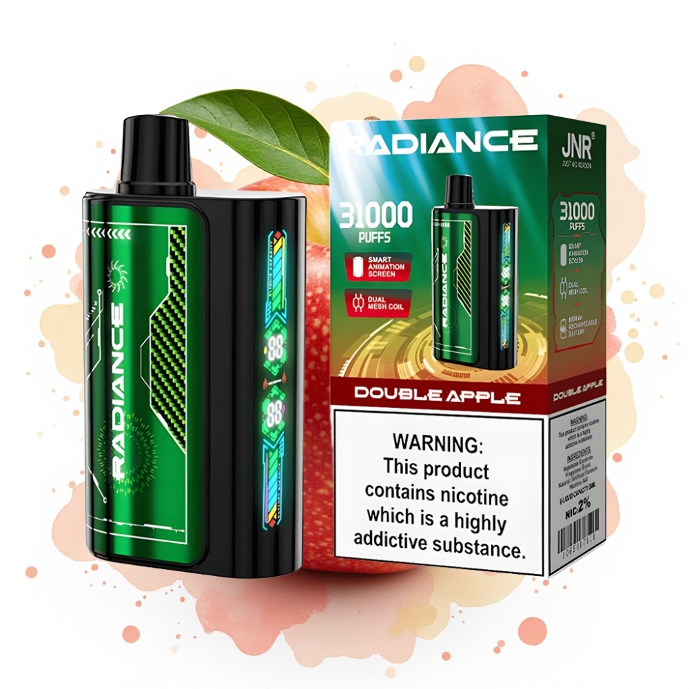 JNR Radiance 31000 Puffs Engangsvaper DOBBELT EPLE – 28ml, 950 mAh, Type-C