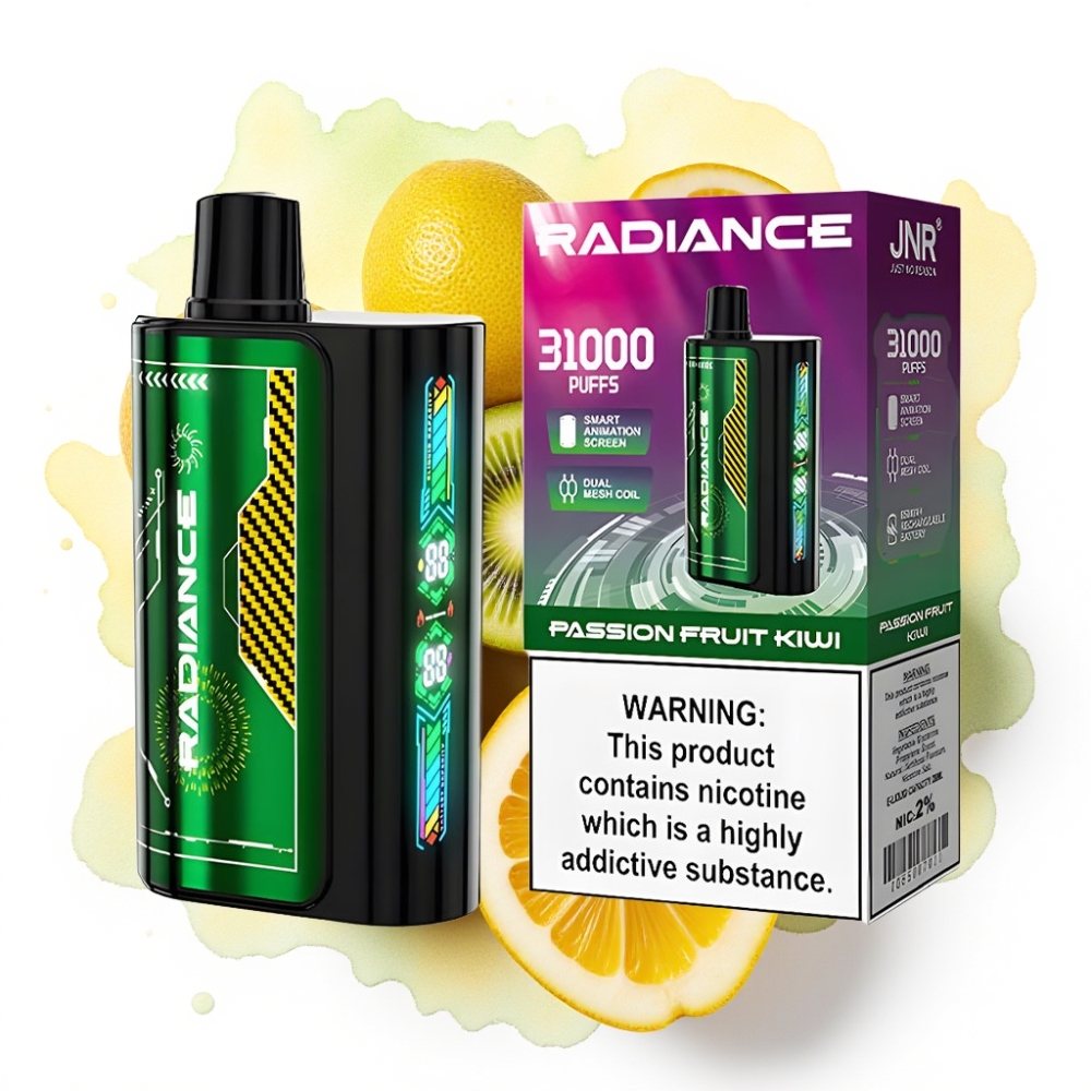 JNR Radiance 31000 Puffs Engangsvaper PASSION FRUKT KIWI – 28ml, 950 mAh, Type-C