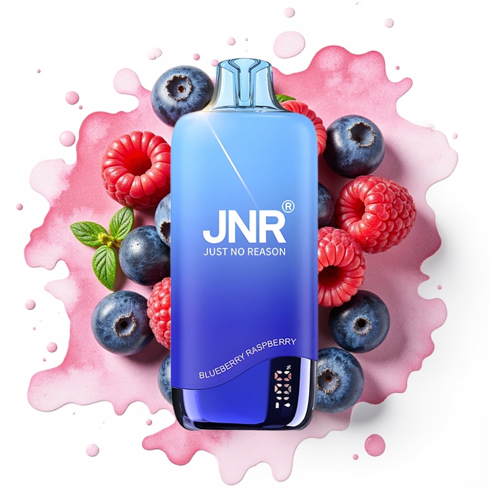 JNR Rainbow 10500 Puffs Disposable Vape Blåbær Bringebær – 10500 Puffs, 18ml, 0.8ohm