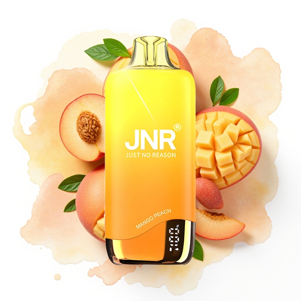 JNR Rainbow 10500 Puffs Engangs E-sigarett Mango Fersken – 10500 Puffs, 18ml, 600mAh