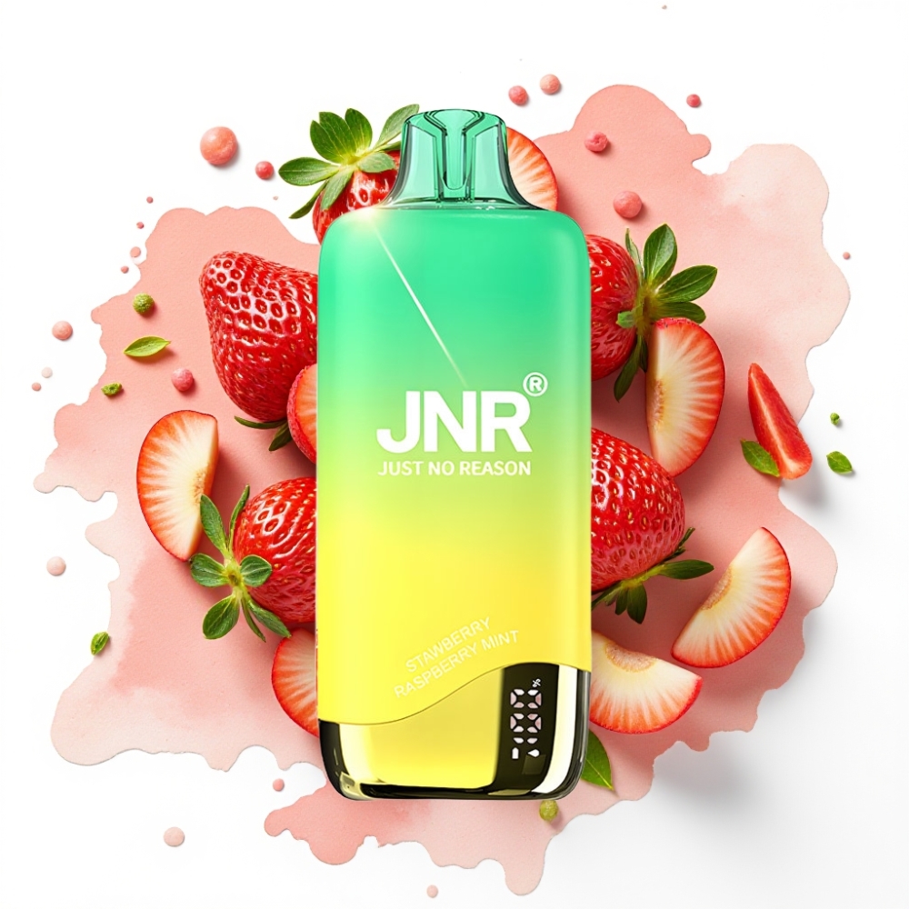 JNR Rainbow 10500 Puffs Engangs Vape Jordbær Ferskenmynte – 18ml, 600mAh, 0.8ohm