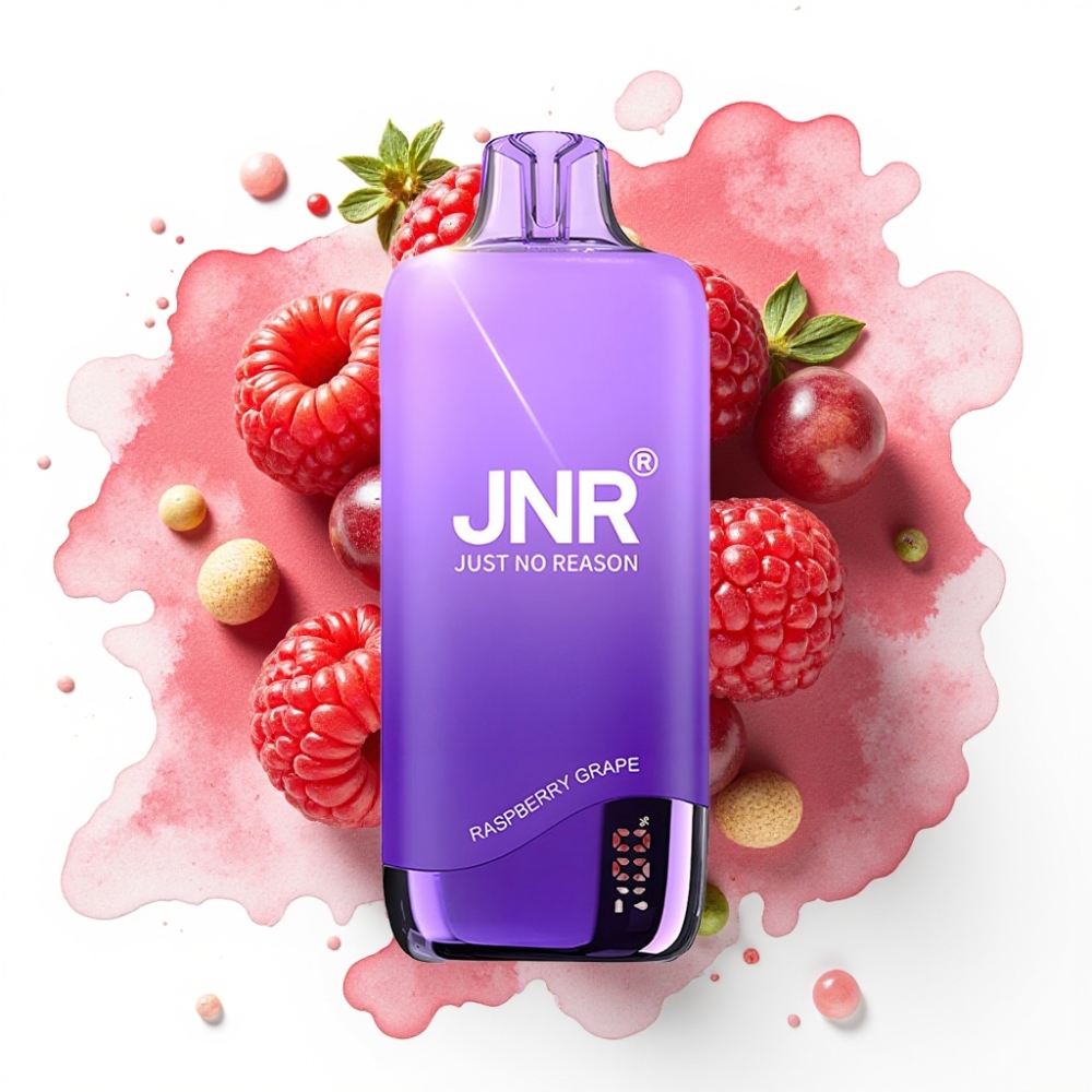 JNR Rainbow 10500 Puffs Engangsdamp Bringebær Drue 18ml 5%