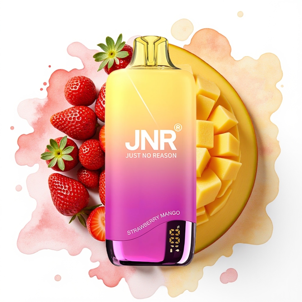 JNR Rainbow 10500 Puffs Engangsdamp – Jordbær Mango, 18ml, 0.8ohm Mesh Coil