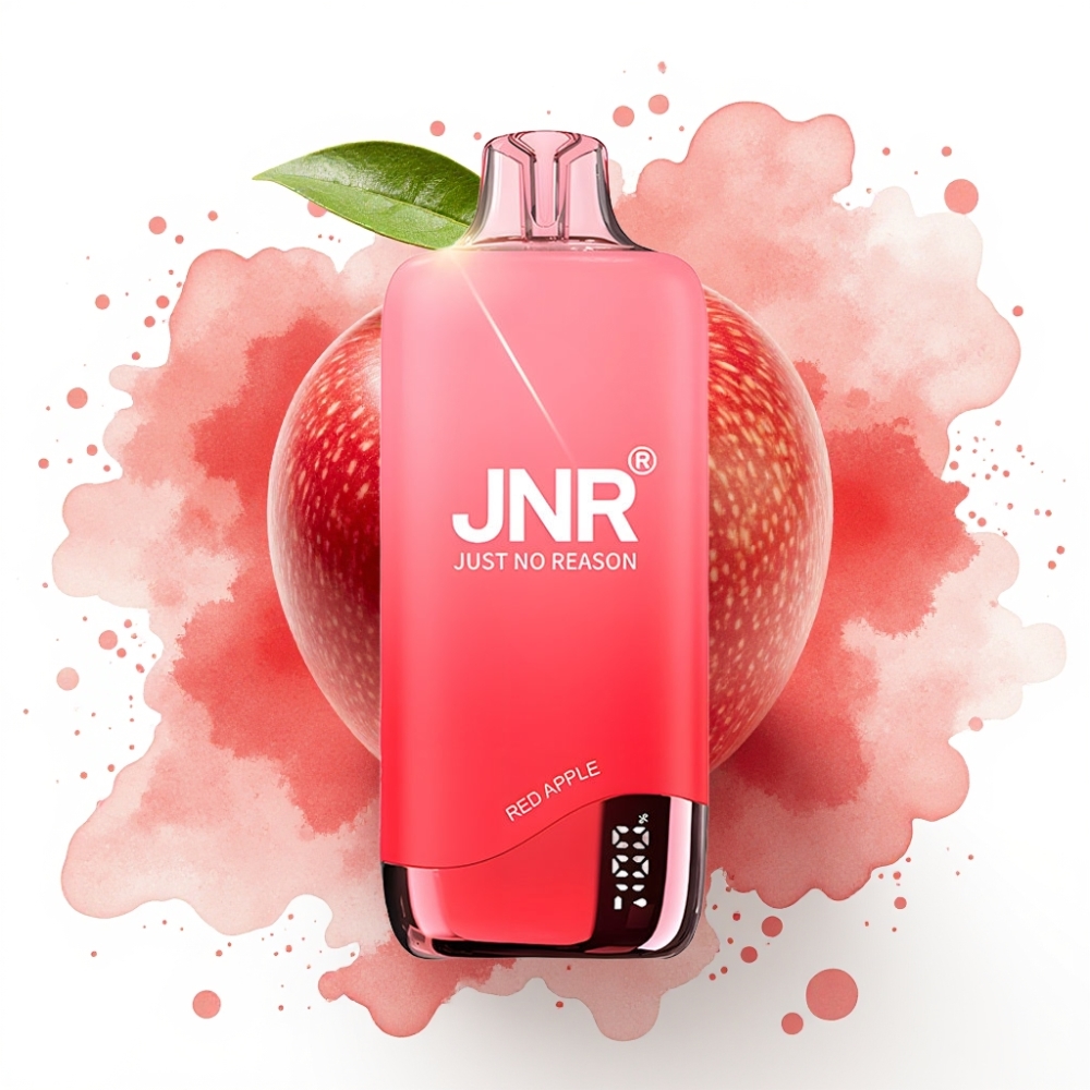 JNR Rainbow 10500 Puffs Engangsvape Rødt Eple – 600mAh, 18ml, 0.8ohm