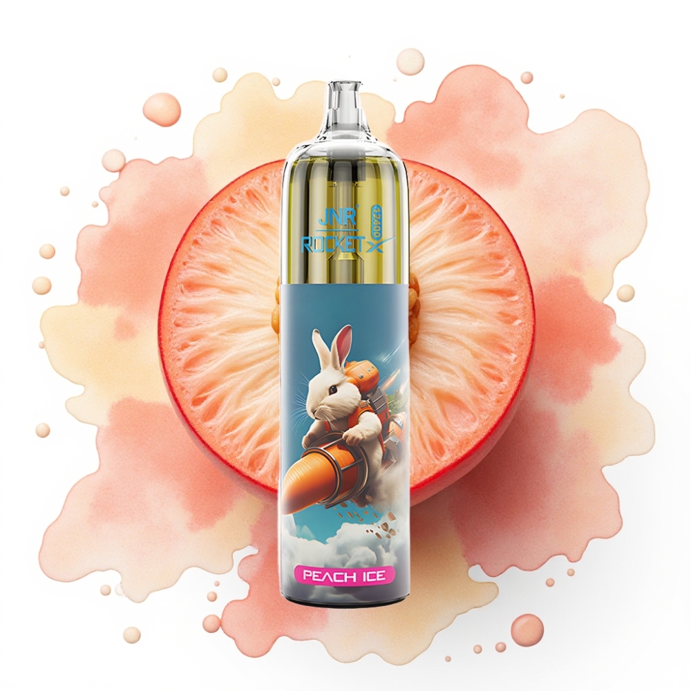 JNR Rocket-X 12400 Puffs Engangsdamp Peach Is, 25ml, 850mAh, 1.2ohm