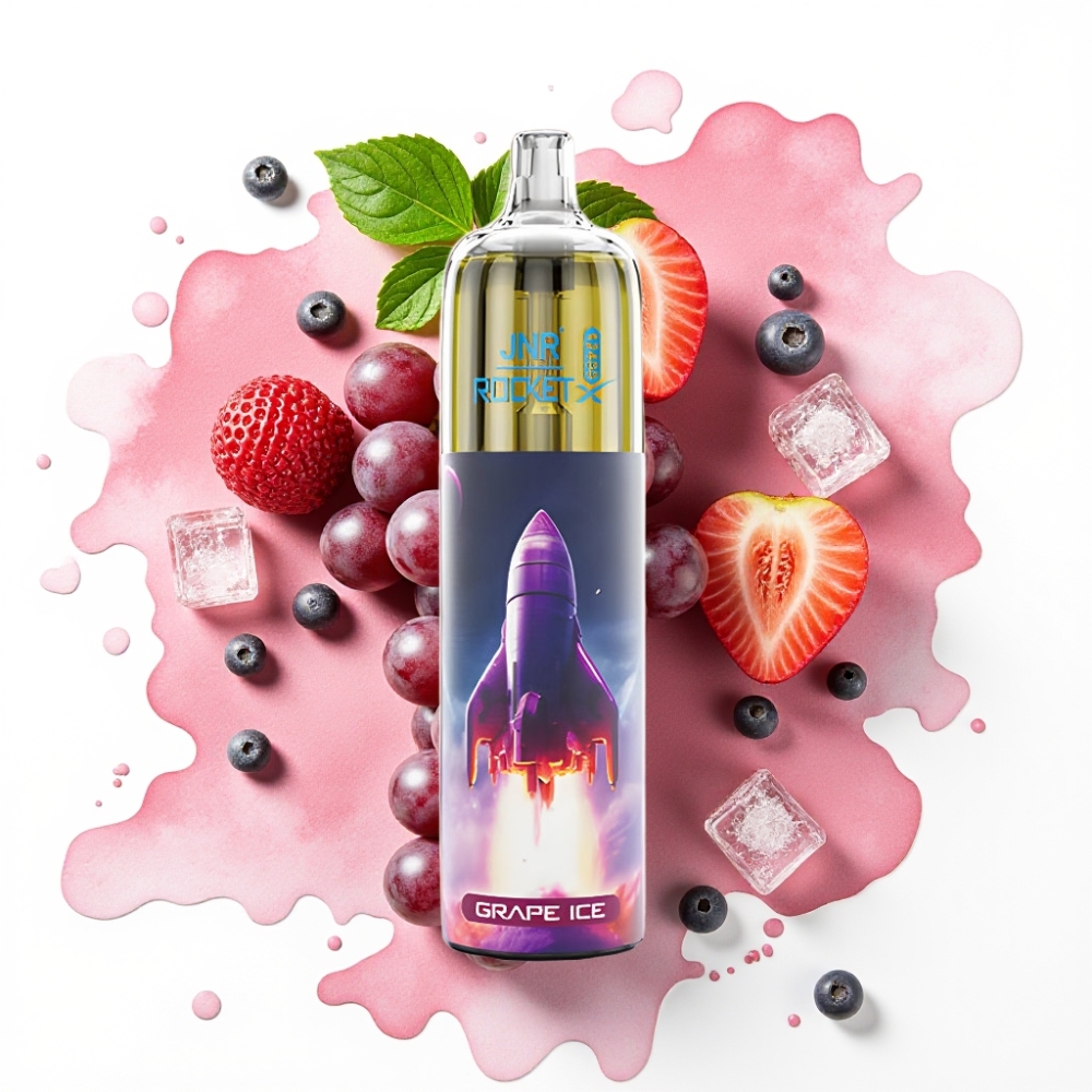 JNR Rocket-X 12400 Puffs Engangsdamp med Druer Is, 25ml, 850mAh, Type-C