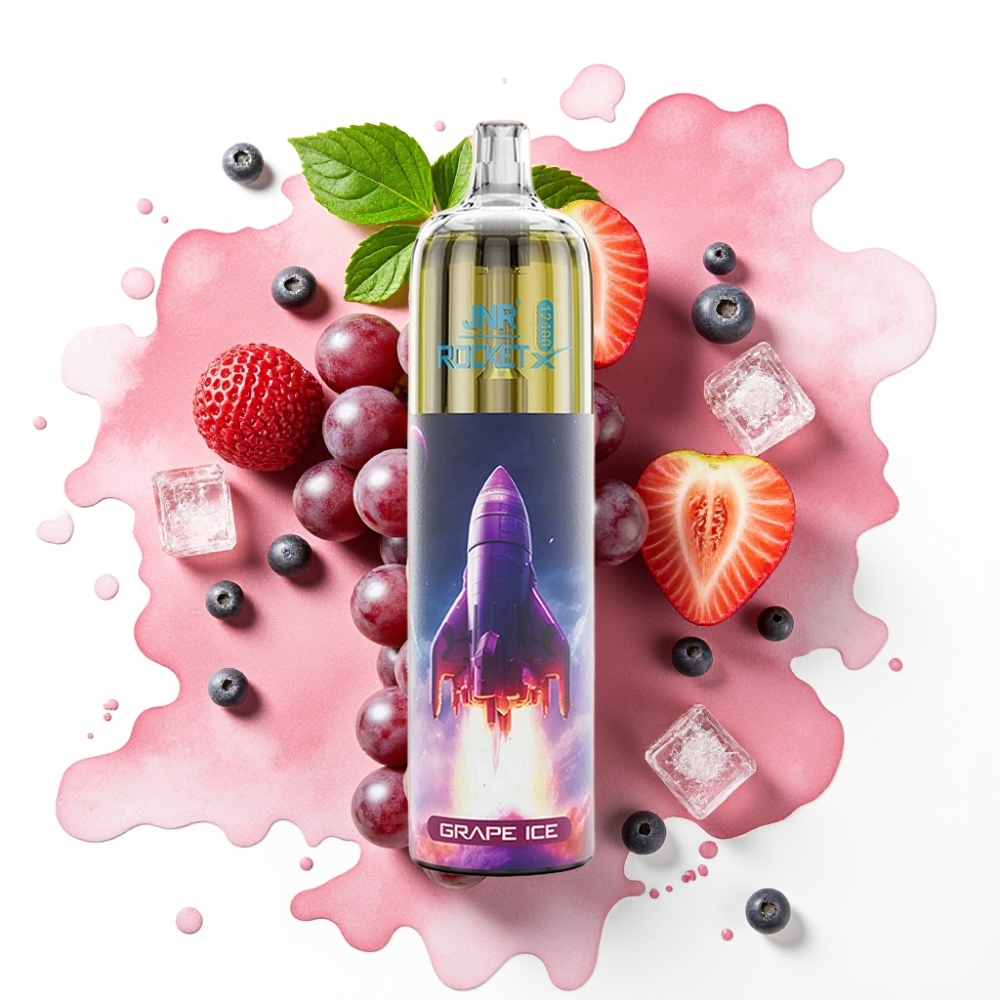 JNR Rocket-X 12400 Puffs Engangsdamp med Druer Is, 25ml, 850mAh, Type-C