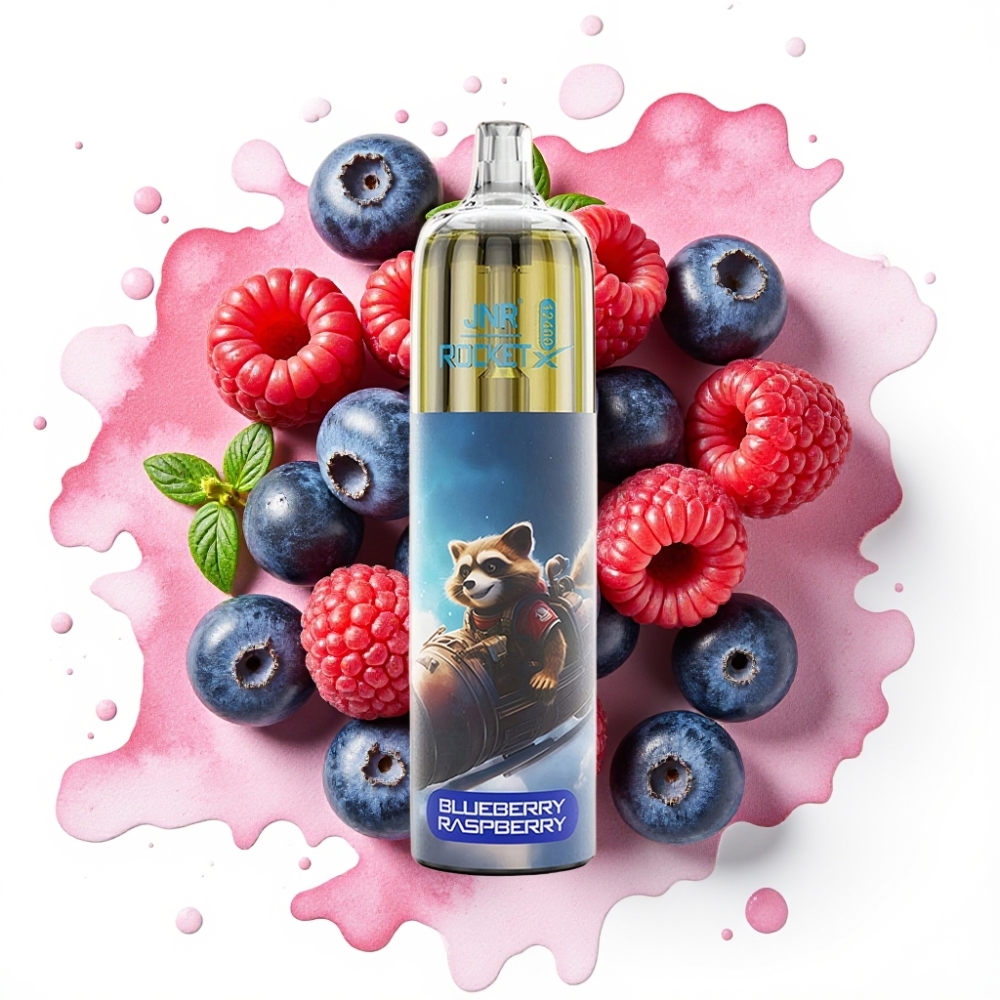 JNR Rocket-X 12400 Puffs Engangsdamper Blåbær Bringebær – 25ml, 850mAh, Type-C