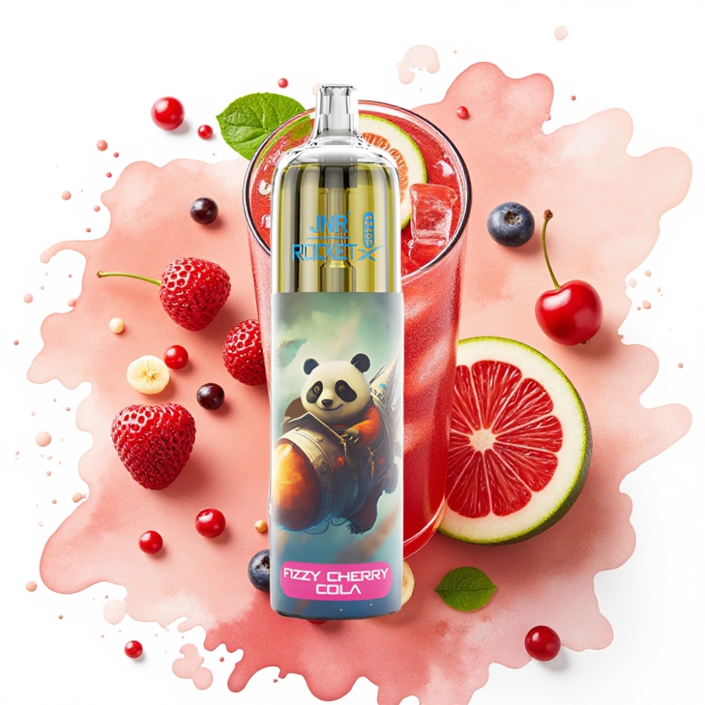 JNR Rocket-X 12400 Puffs Engangsvape – Justerbar Luftstrøm, 25ml, Fizzy Cherry Cola