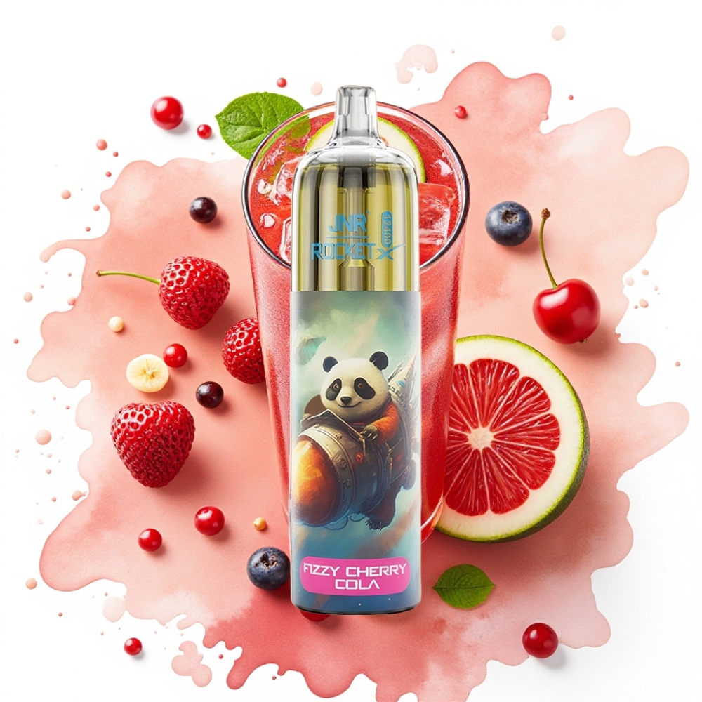 JNR Rocket-X 12400 Puffs Engangsvape – Justerbar Luftstrøm, 25ml, Fizzy Cherry Cola