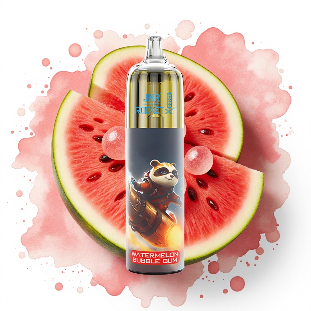 JNR Rocket-X 12400 Puffs Engangsvaper Justerbar Luftstrøm 850mAh Vannmelon Bubble Gum