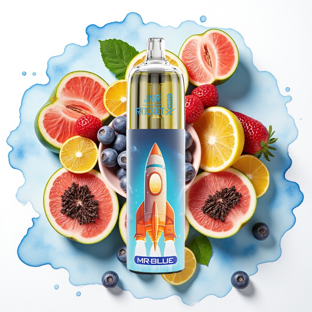 JNR Rocket-X 12400 Puffs Engangsvaper Mr. Blå – Justerbar luftstrøm, 850mAh, 25ml
