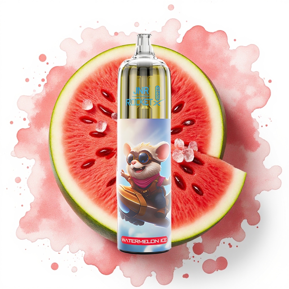 JNR Rocket-X 12400 Puffs Engangsvaper Vannmelon Is – Justerbar Luftstrøm, 850mAh, 25ml