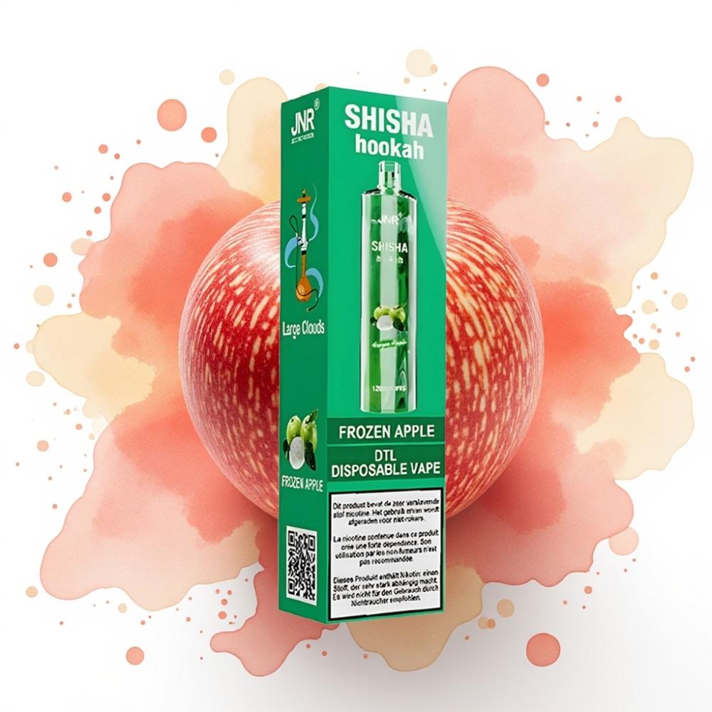 JNR Shisha Hookah 12000 Puffs Frostet Eple – 750mAh, 24ml, Type-C