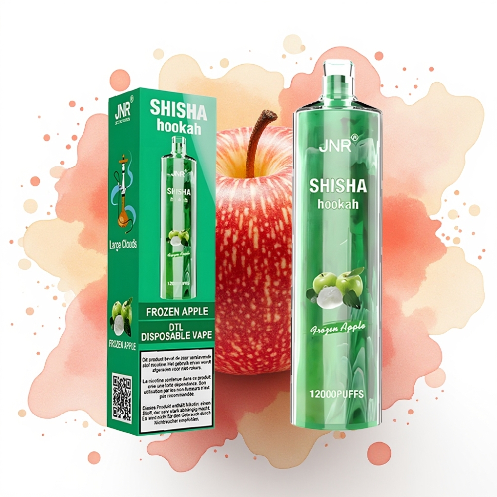 JNR Shisha Hookah 12000 Puffs Frostet Eple – 750mAh, 24ml, Type-C