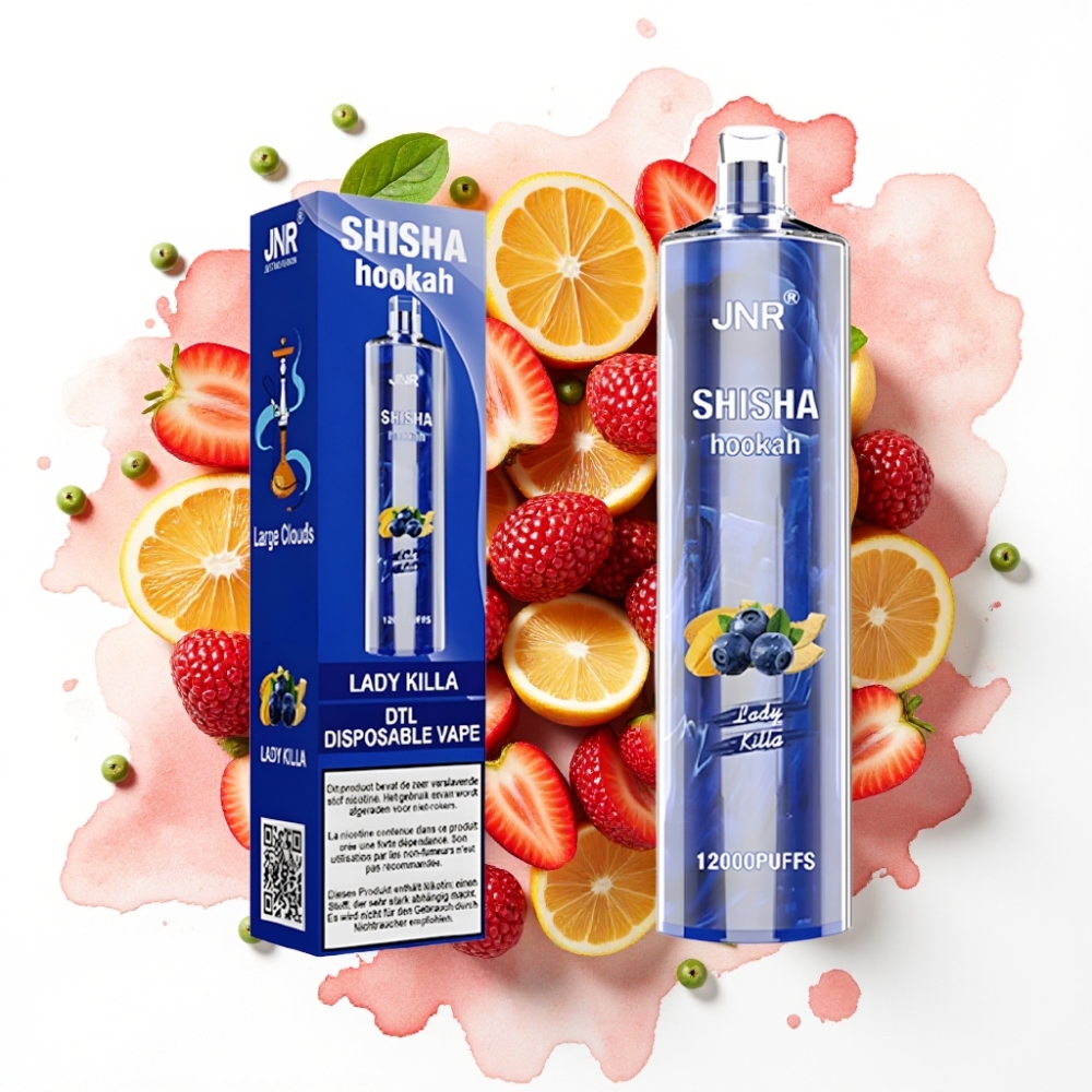JNR Shisha Hookah 12000 Puffs Lady Killa (24ml, 0.6 Ohm, Type-C)