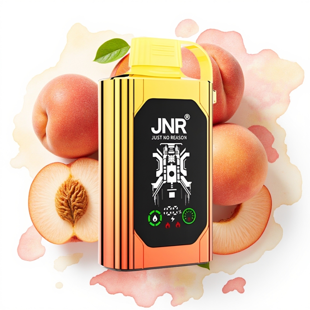 JNR Shisha Hookah Box 20500 Puffs Disposable Vape Saftige Ferskener – 25ml, 1000mAh, Type-C