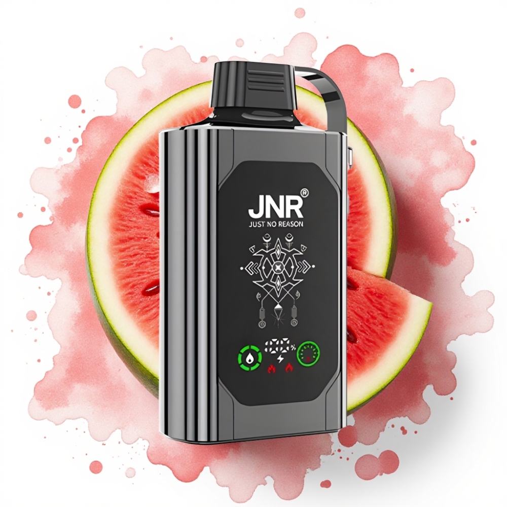 JNR Shisha Hookah Box 20500 Puffs Disposable Vape Vannmelon Is – HD Display, 25ml, Type-C