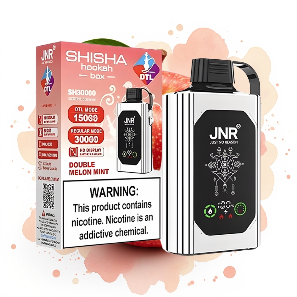 JNR Shisha Hookah Box 20500 Puffs Dobbel Eple – 25ml, 1000mAh, Type-C