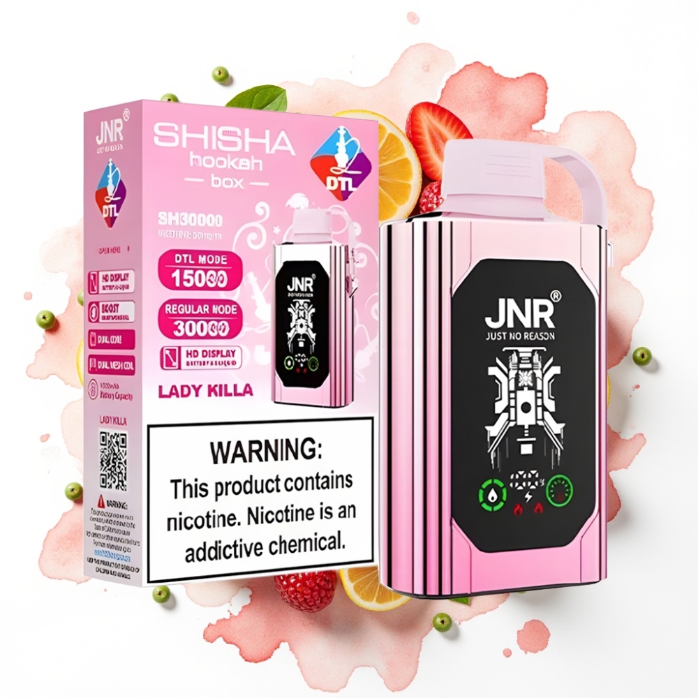 JNR Shisha Hookah Box 20500 Puffs Lady Killa (Damekiller) 25ml 1000mAh Type-C
